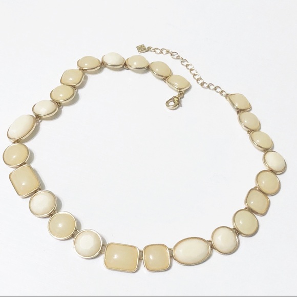 Banana Republic Jewelry - Banana Republic • Gold & Cream Stone Necklace